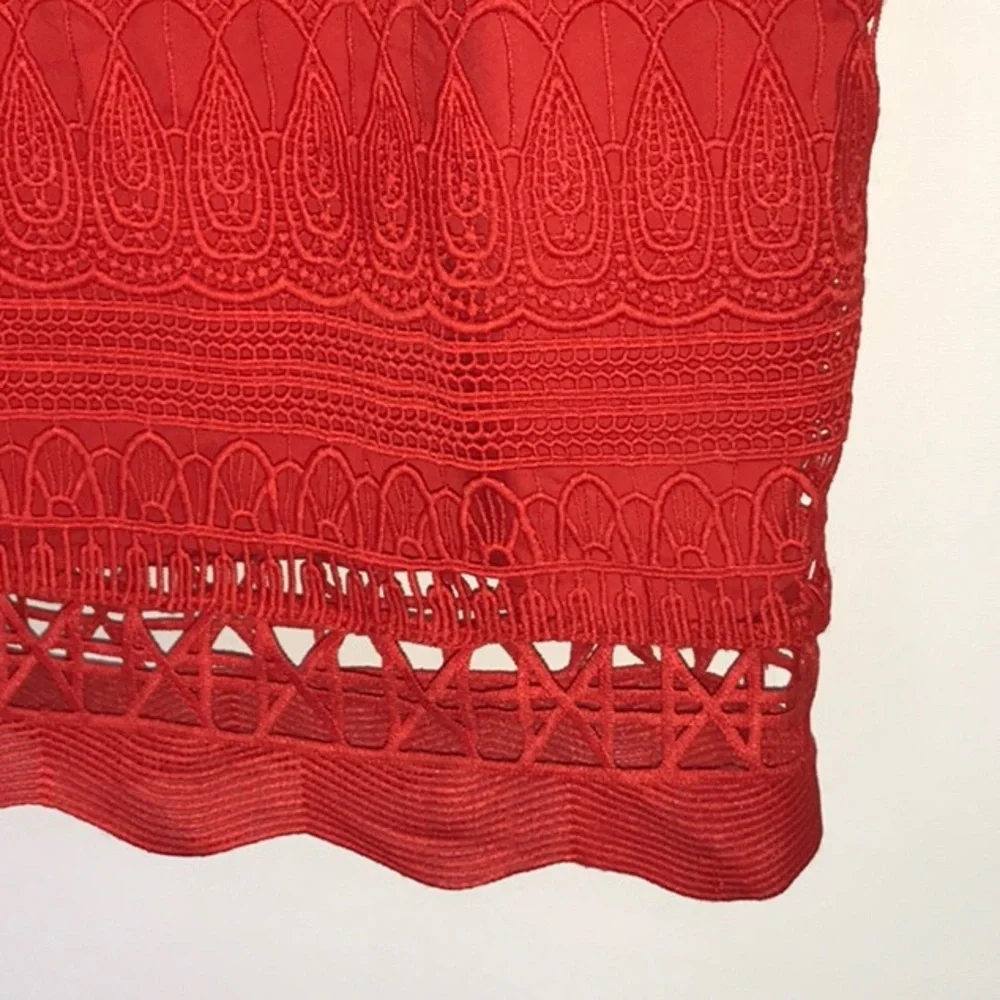 NEW Free People Saylor Mariah Red Lace Z13-17